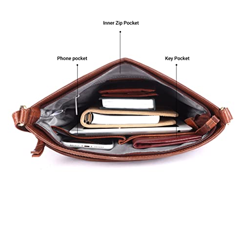 Large Soft Real Leather Womens Crossbody Handbags and Purses Y682