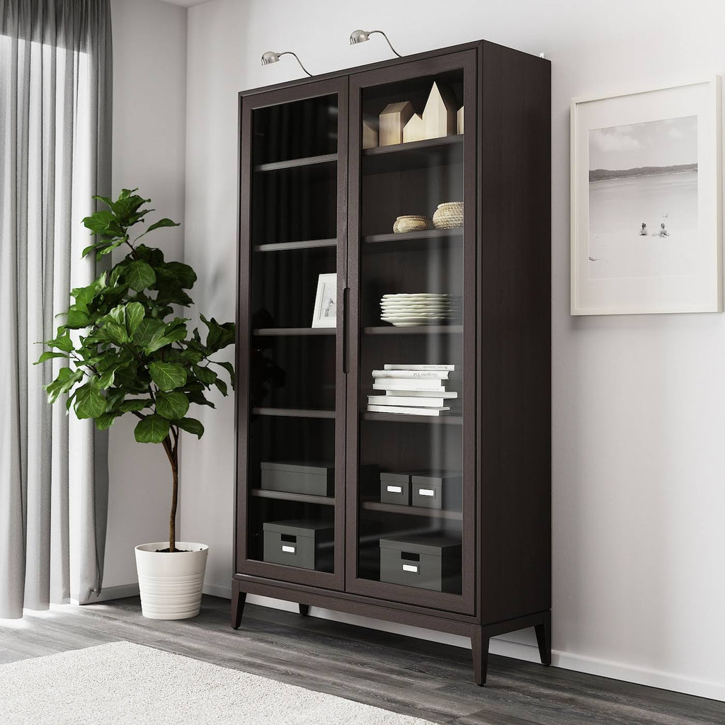 Brown Glass-Door Cabinet S591644