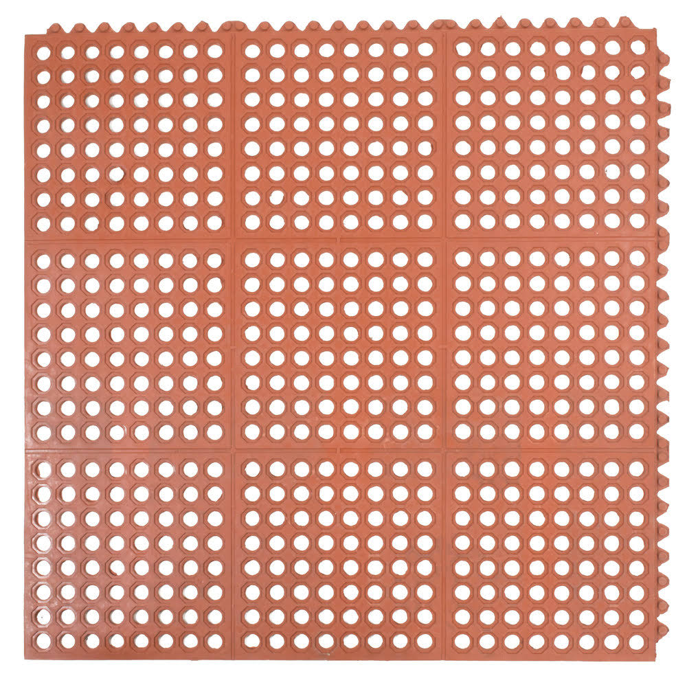 Red Commercial Rubber Mat 3 x 5 Feet M63914
