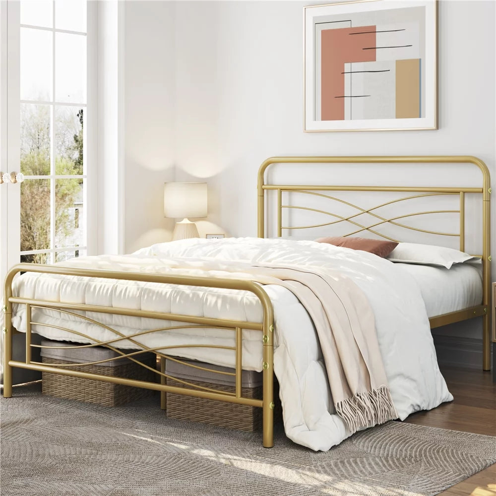 Black Metal Full Size Bed D306