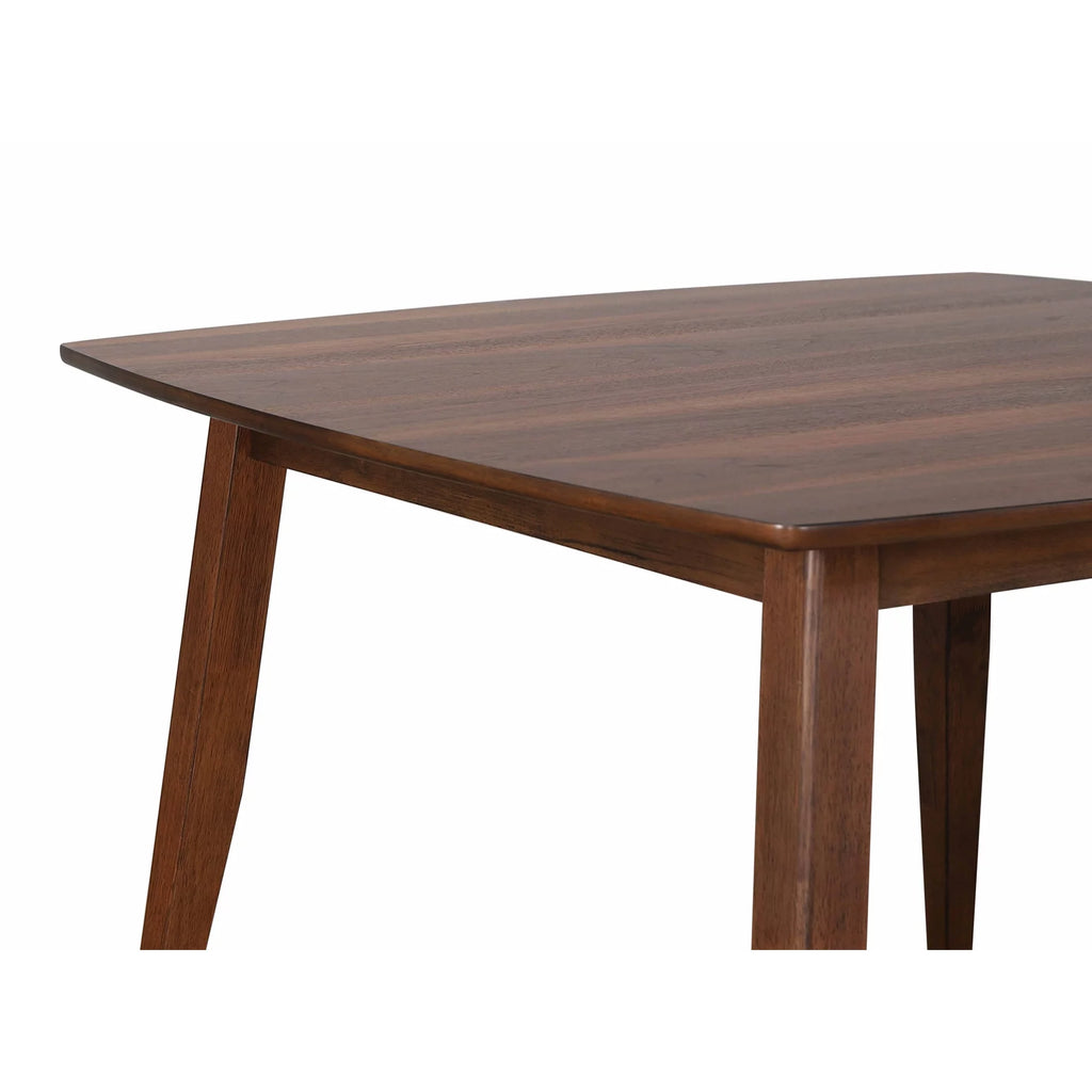 Mid Century 48 in. Square Walnut Wood Dining Table Y1534
