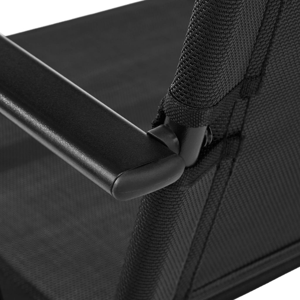 Black Steel and Sling Folding Outdoor Armchair Set of 2 H37355