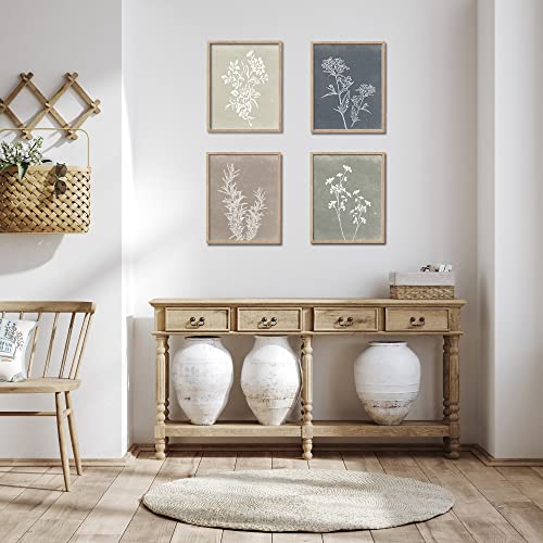 Framed Boho Botanical Print Wall Art Set of 4 M2926