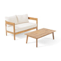 Acacia Wood Loveseat Set with Coffee Table H766722