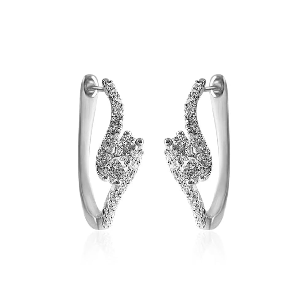 Interlocking Hoop Earrings U745871