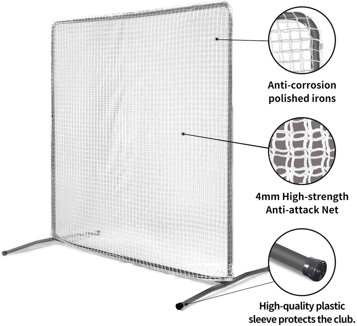 Black 7ftx7ft Baseball Net V3570