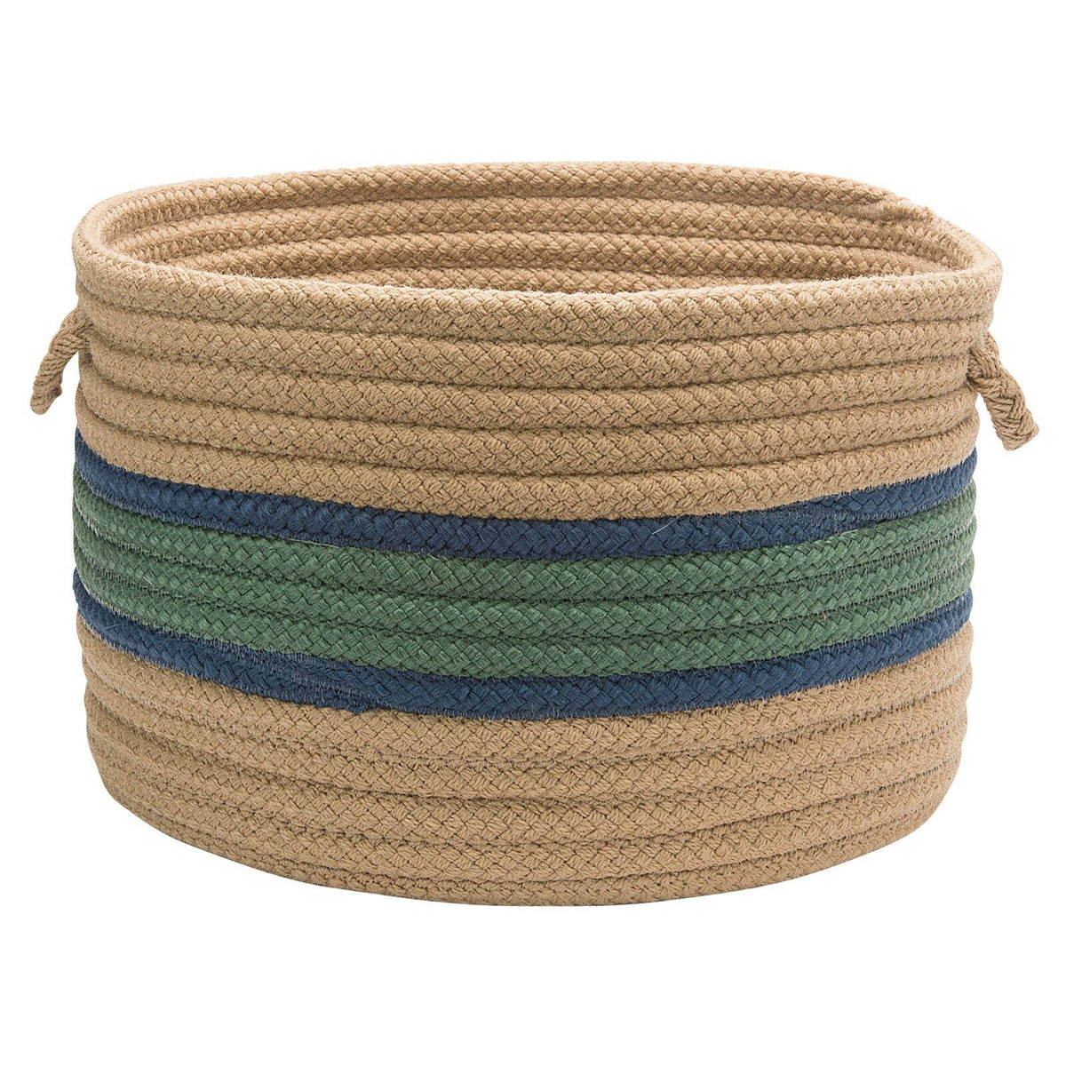 Myrtle Green/Jasmine Round Storage Basket K76135