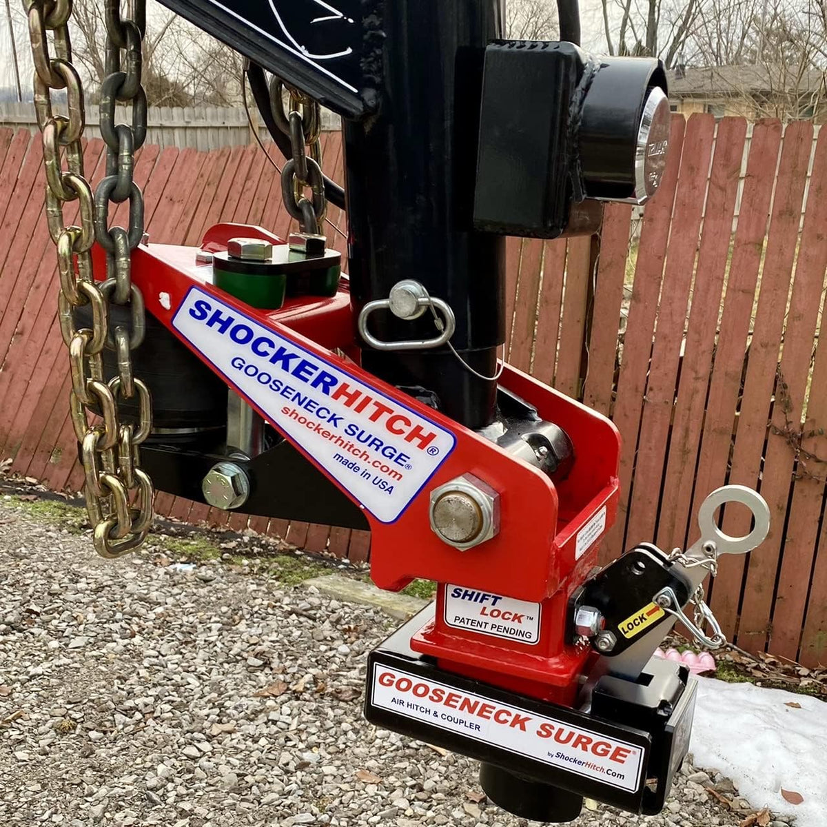 Gooseneck Air Hitch & Coupler, Round 4" Straight Pin 30K SL Coupler M9932