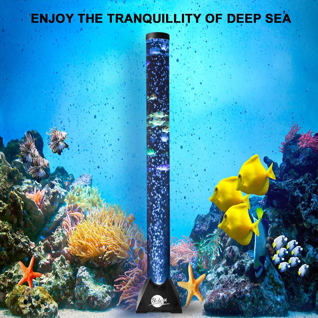 4FT LED Water Bubble Fish Tube Floor Lamp B635