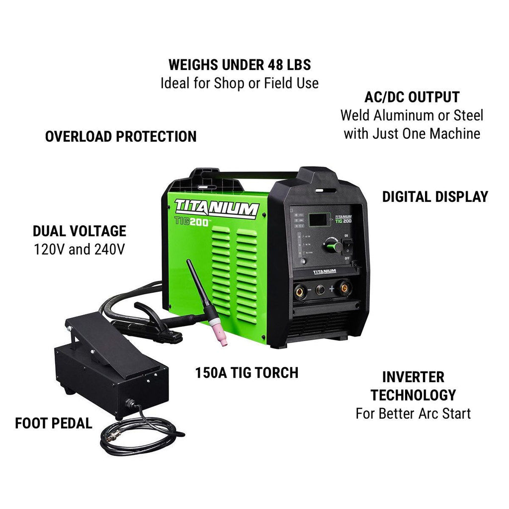 200A AC/DC TIG Welder with 120/240V Input P9900