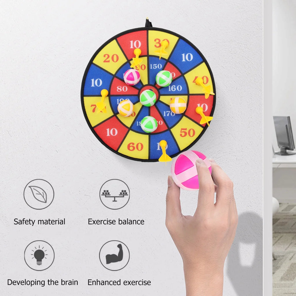 Flocking Dart Board with 4pcs Darts Dartboard Set A784207