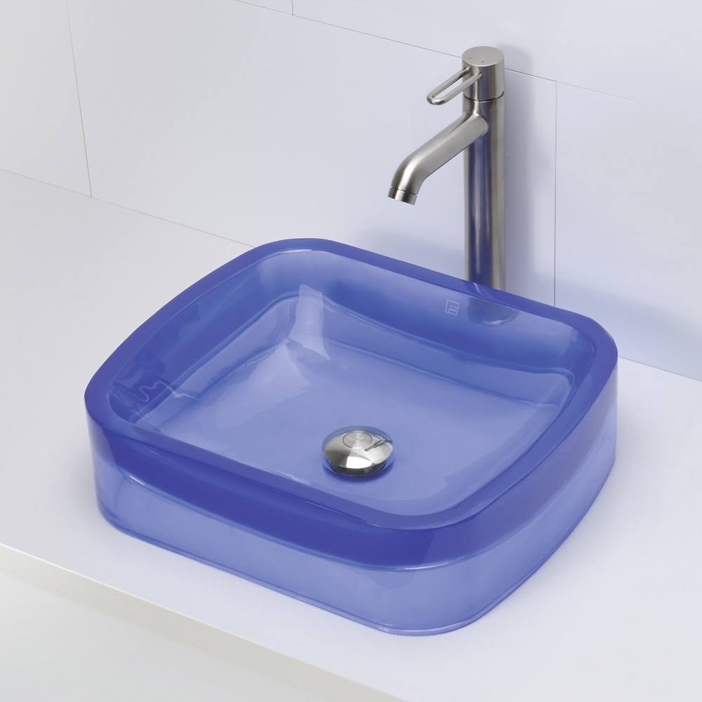 Rectangular Resin Vessel Sink, Shadow P3963