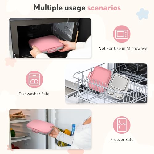 3 Compartment Leak Proof Stainless Steel Bento Box T479412