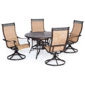 5-Piece Aluminum Outdoor Dining Set with Swivel Rockers W840231