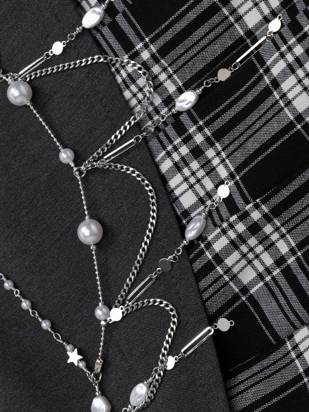Checked Irregular Skirt J6274