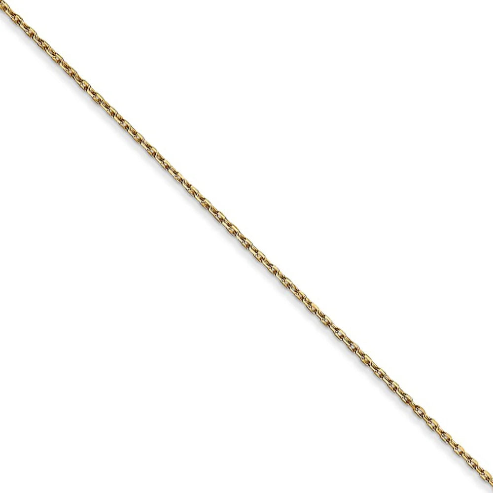 14k Yellow Gold Taurus Zodiac Diamond Cut Necklace - 16 Inch T2607