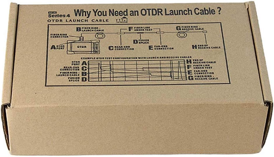 Fiber Optic OTDR Launch Cable Box Singlemode 9/125 SC/APC-LC/UPC Connector (1000M) E29517