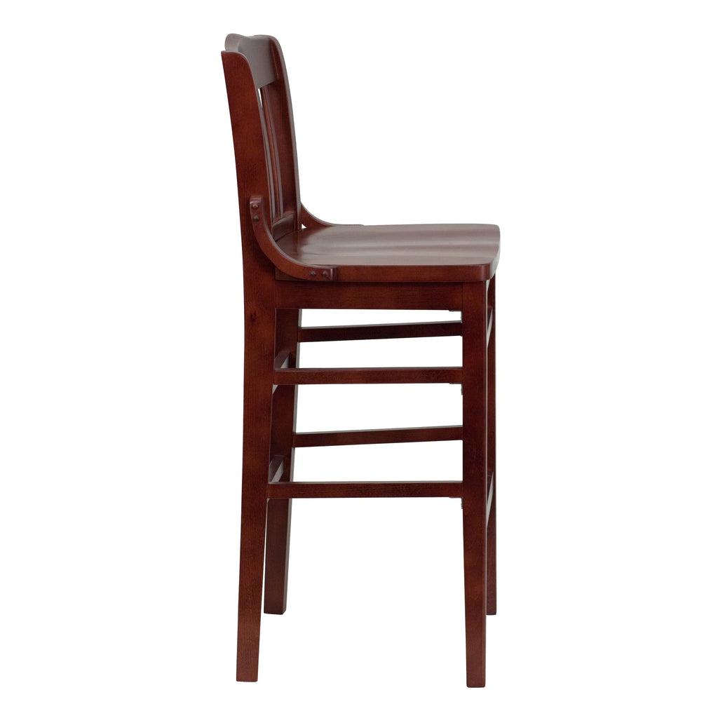 Mahogany Wood Barstool H75259