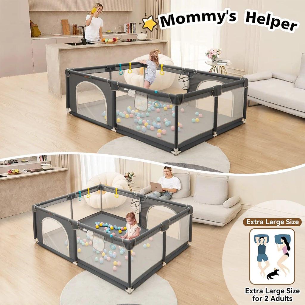 63x63'' Gray Baby Playpen T973