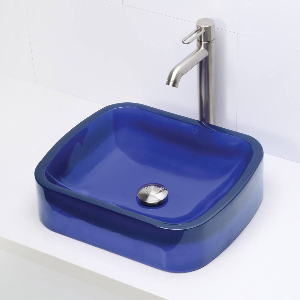 Rectangular Resin Vessel Sink, Shadow P3963
