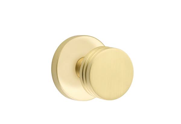 Satin Brass Privacy Knob with Rosette U358930