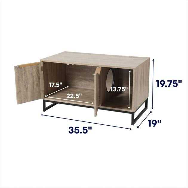 Two Door Bench Cat Litter Box Cover M828269
