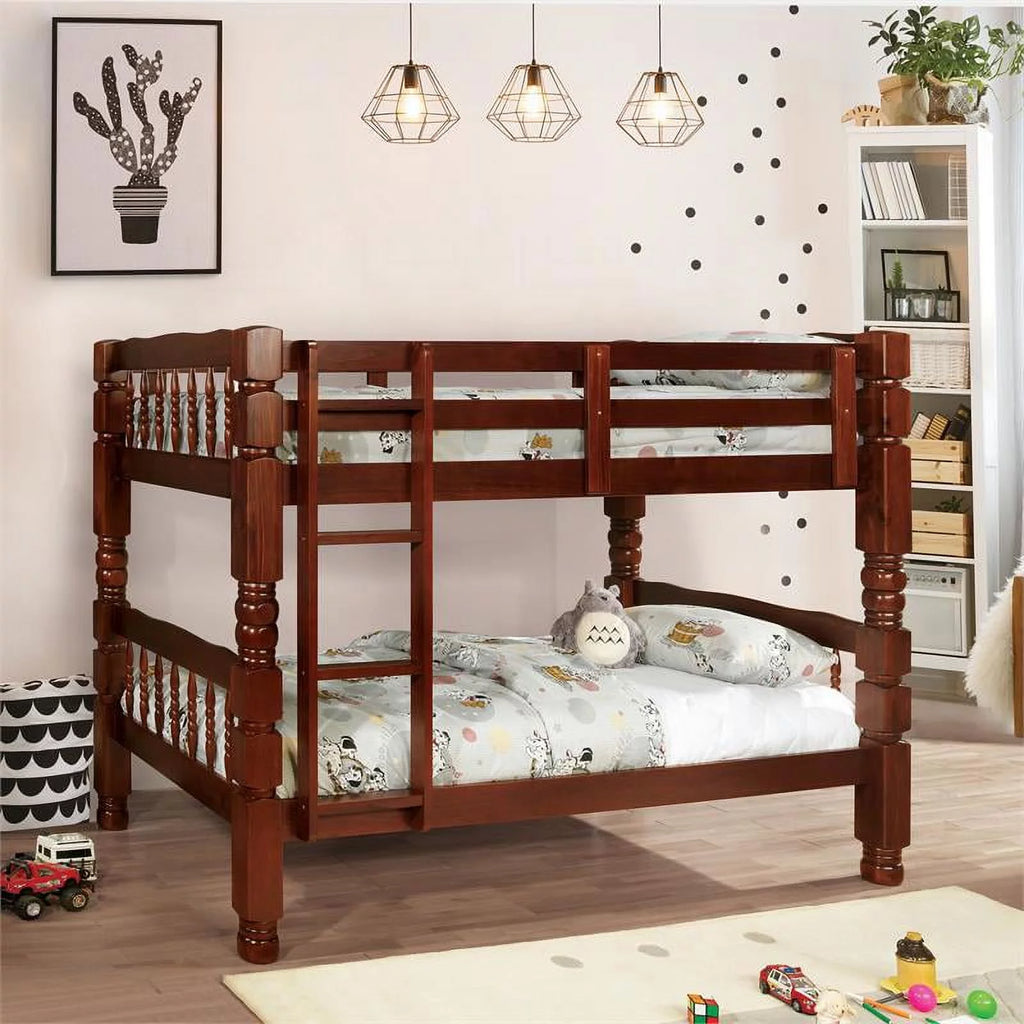 Wood Twin Over Twin Bunk Bed Y413645
