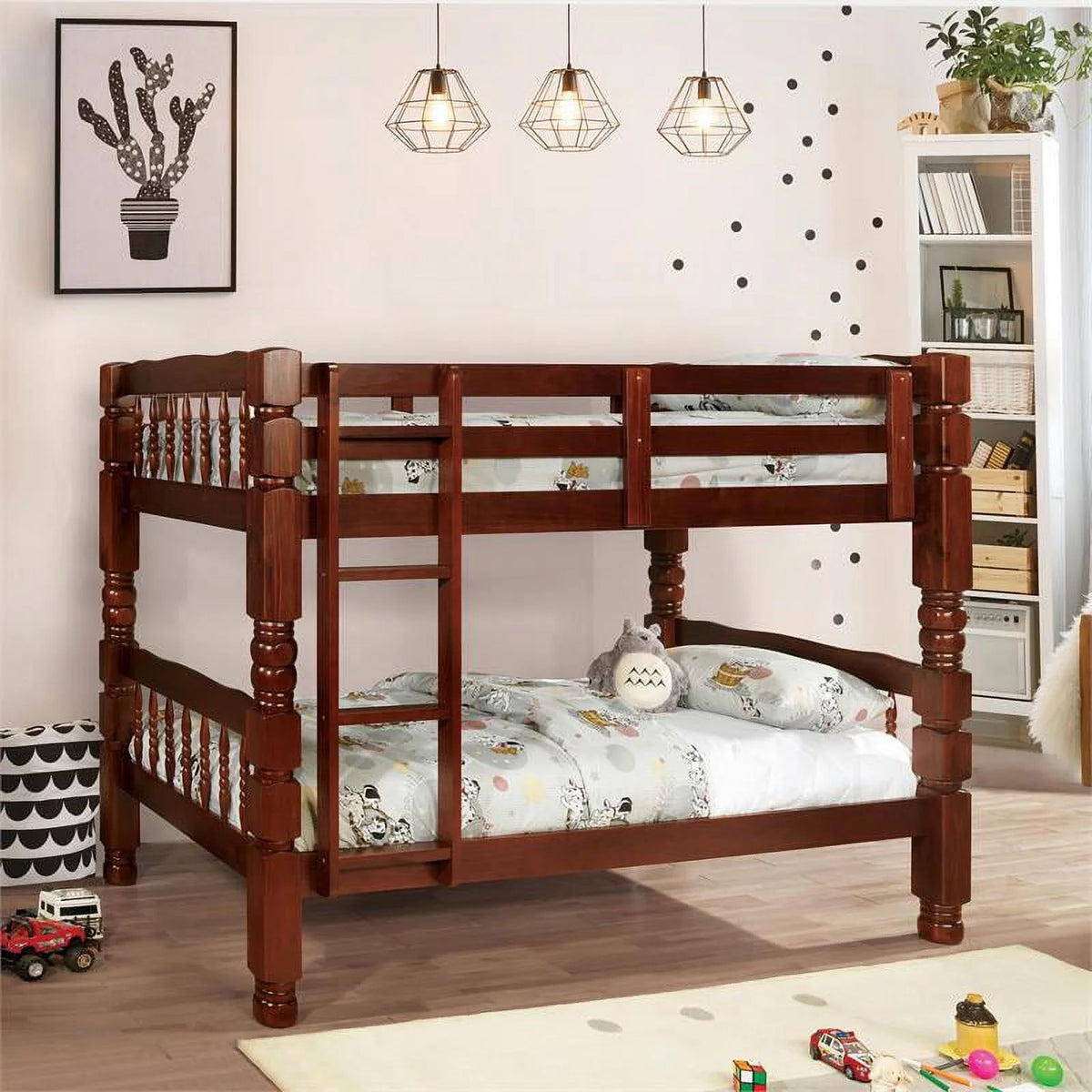 Wood Twin Over Twin Bunk Bed Y413645
