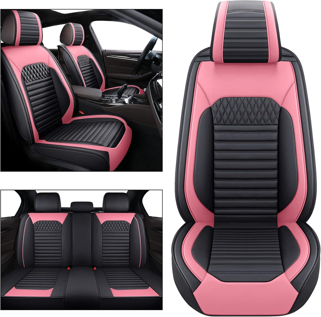Black and Pink Full Set Seat Covers R467349