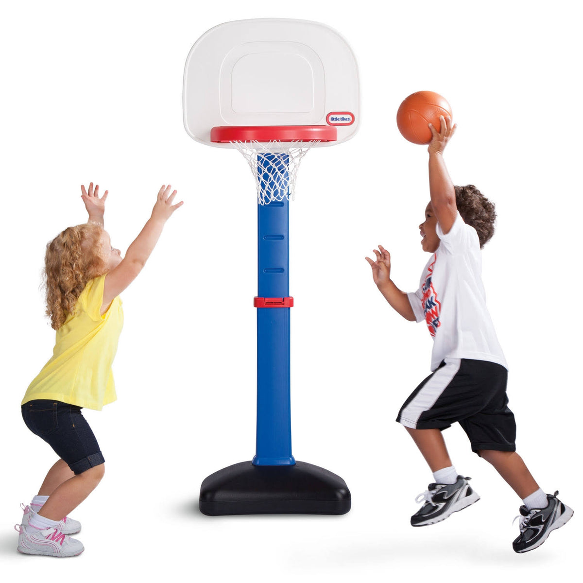 Adjustable Basketball Set with Round Backboard Q90815