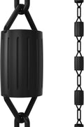 Scallop Rain Chain, 8.5 Feet Length, Aluminum, Black Powder Coated, Pack of 2 L5016