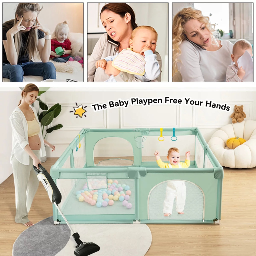 63x63'' Gray Baby Playpen T973