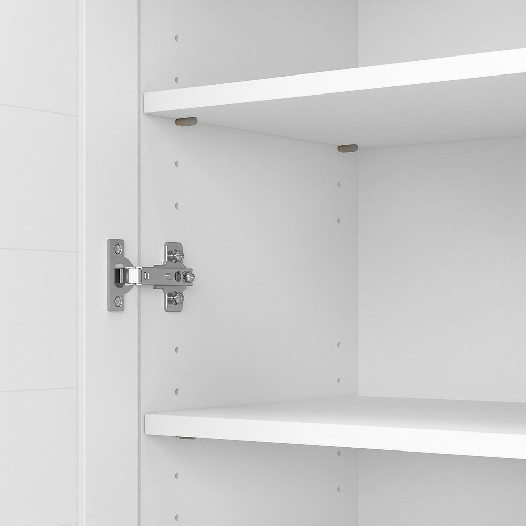 2 Door Low Storage Cabinet, Shiplap Gray/Pure White J795244
