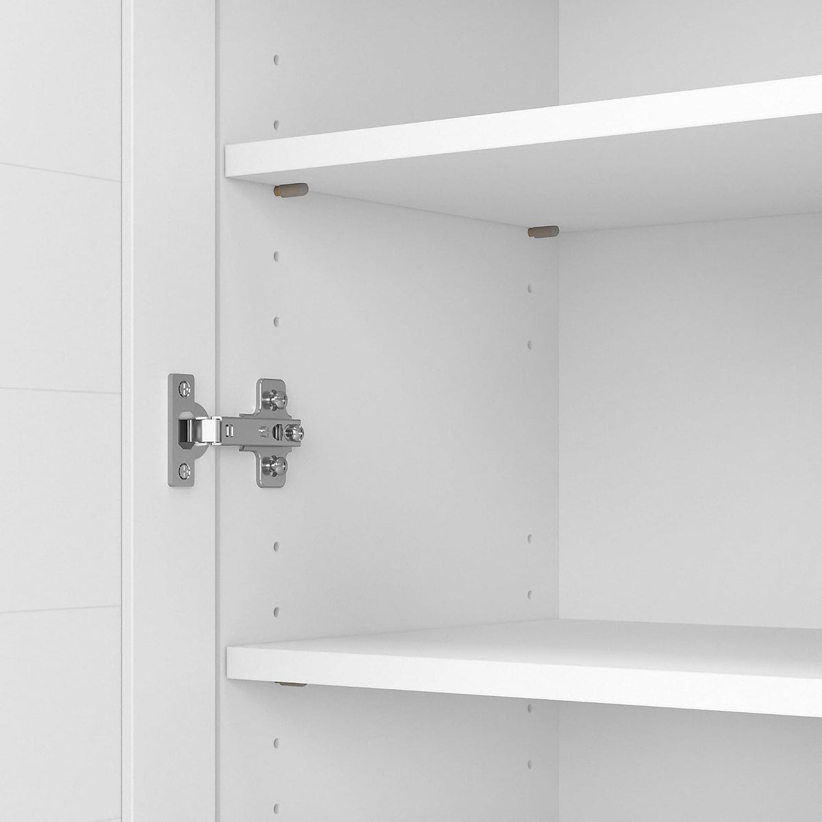2 Door Low Storage Cabinet, Shiplap Gray/Pure White J795244