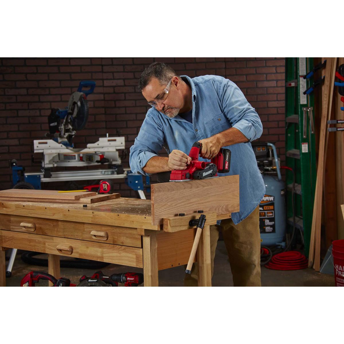 60 in. 3-Drawer Hardwood Workbench V93080