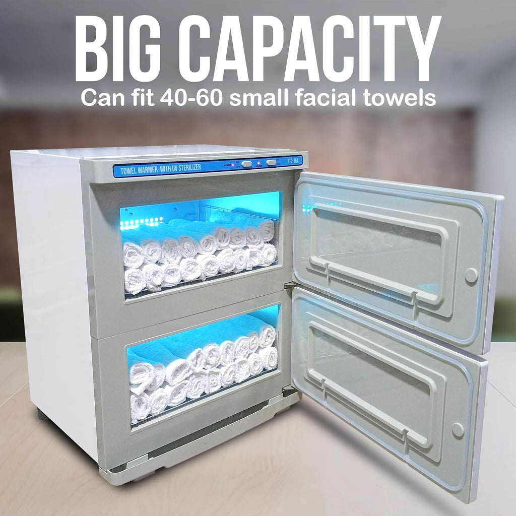UV Towel Warmer with 36L Capacity, 2-in-1 Spa Hot Towel Warmer and UV Sterilizer H24390