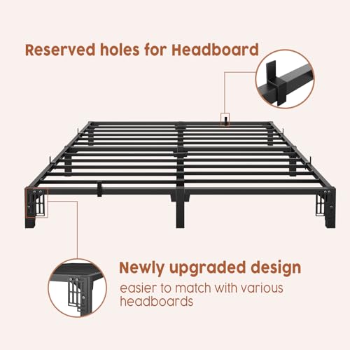 10 Inch Full Tool-Free Metal Platform Bed Frame B420