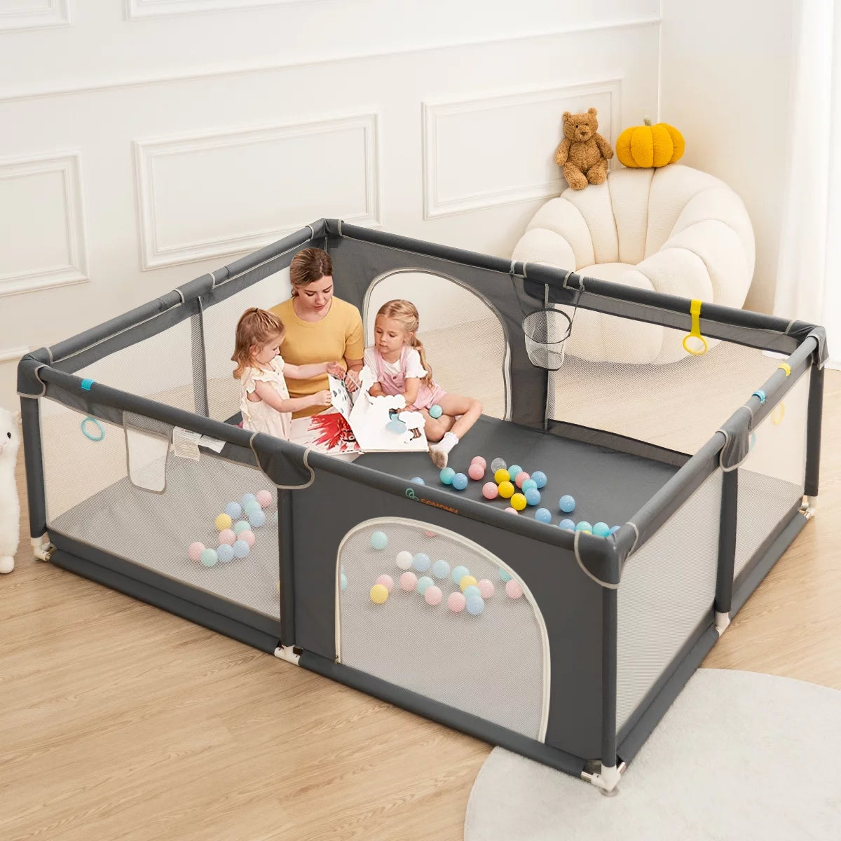 63x63'' Gray Baby Playpen T973