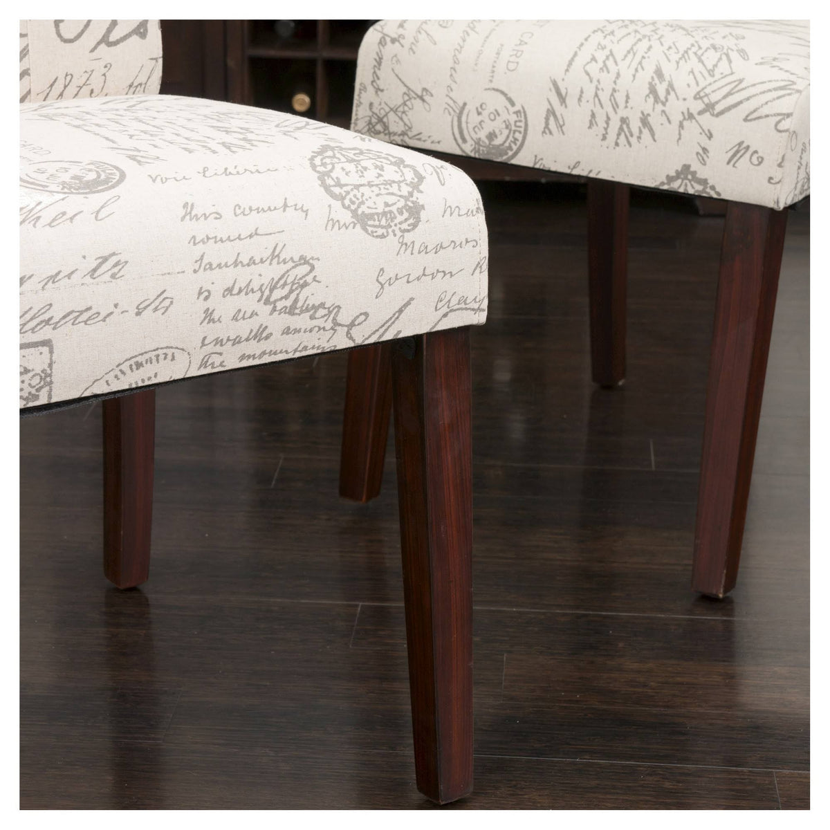 Beige Linen Dining Chair Set of 2 R78987