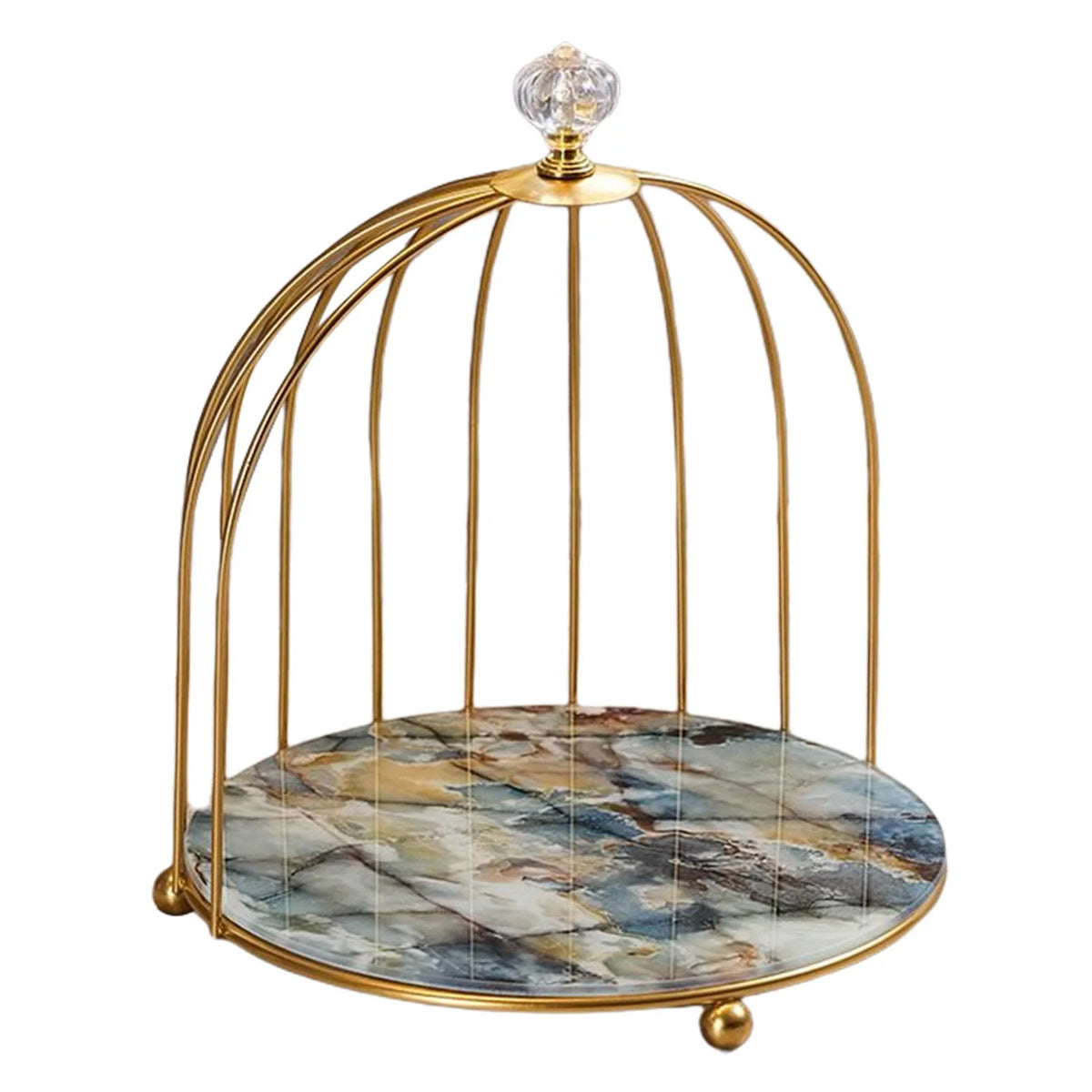 2Pcs Iron Bird Cage Perfume Makeup Holder Organizer Rack Z326