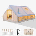 Inflatable Camping Tent 8-10 Person with Stove Jack I69338