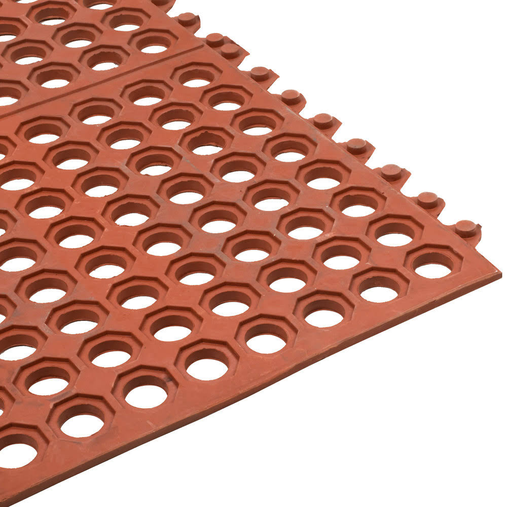 Red Commercial Rubber Mat 3 x 5 Feet M63914