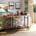 Industrial Style Caster Wheel Sofa Table N9537
