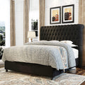 King Size Velvet Upholstered Platform Bed Frame N5824