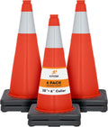 Orange PVC Plastic Traffic Cones with 6 Collar B623998