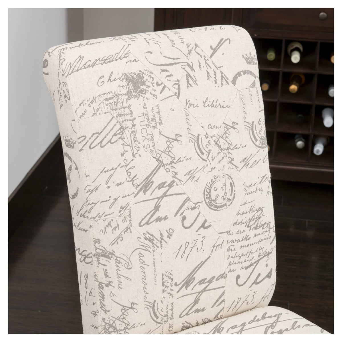 Beige Linen Dining Chair Set of 2 R78987