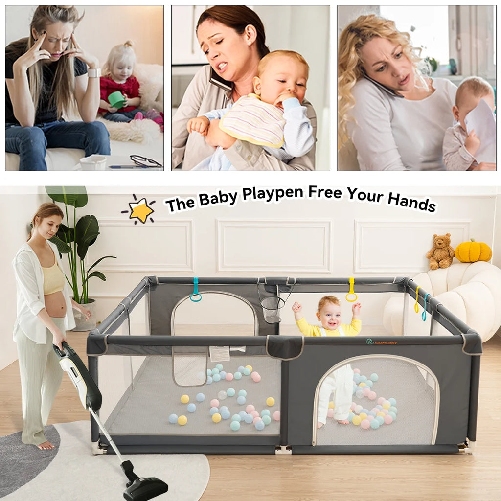 63x63'' Gray Baby Playpen T973