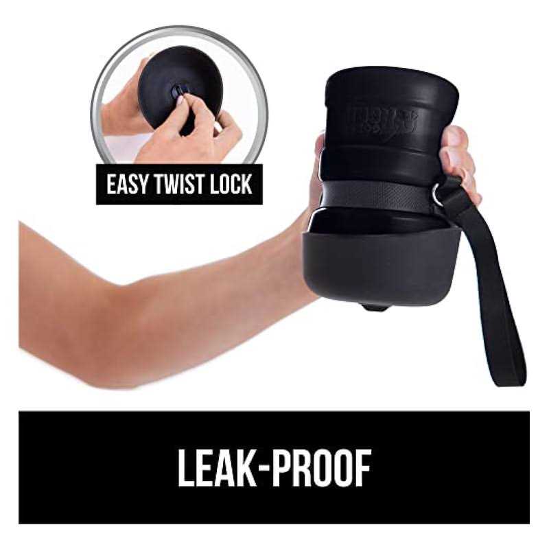 Leak Proof Portable Dog Water Bottle with Bowl Cap N20044