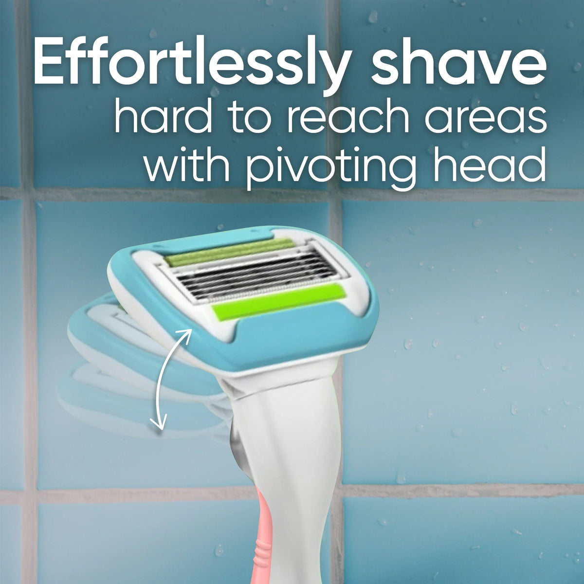 Pink Women's Razor Handle + 2 Blade Refills S386