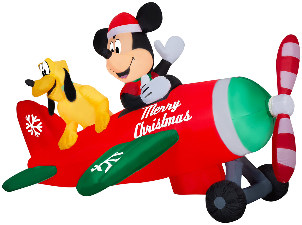 Animated Airblown Inflatable Airplane Scene with LEDs, 4.5 ft Tall N95181